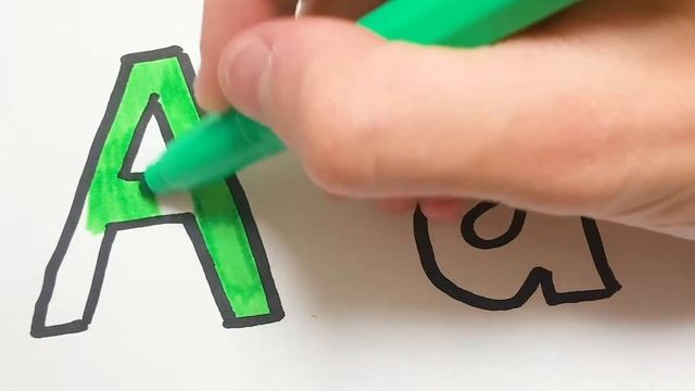 Как нарисовать Букву А - Раскраска Алфавит для детей - Рисунки Раскраски смотреть онлайн