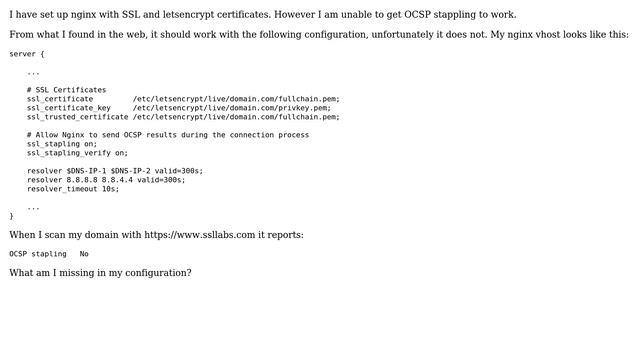 Nginx letsencrypt OCSP stappling (2 Solutions!!) смотреть онлайн