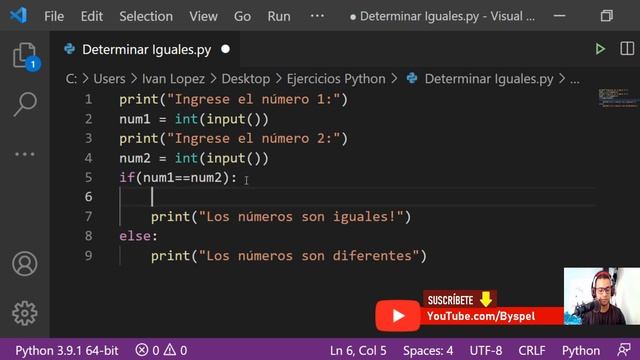 ? Saber si dos VARIABLES SON IGUALES en Python [SUMA Y MULTIPLICACIÓN] ? CURSO DE PYTHON смотреть онлайн