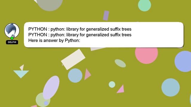 PYTHON : python: library for generalized suffix trees смотреть онлайн
