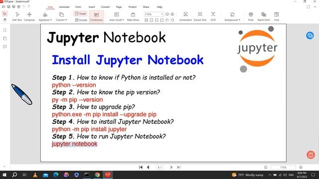 Intro. To Seaborn/How To Install Jupyter Notebook وكيفية تثبيت Seaborn مقدمة الى смотреть онлайн