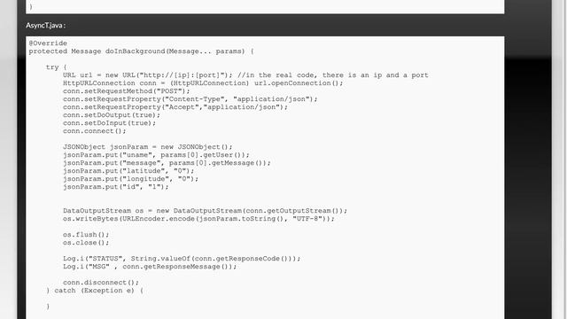 Android POST request with JSON смотреть онлайн