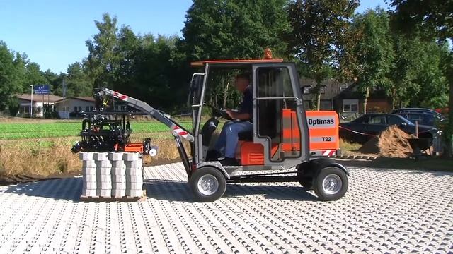 Машина для укладки тротуарной плитки Optimas T22 смотреть онлайн