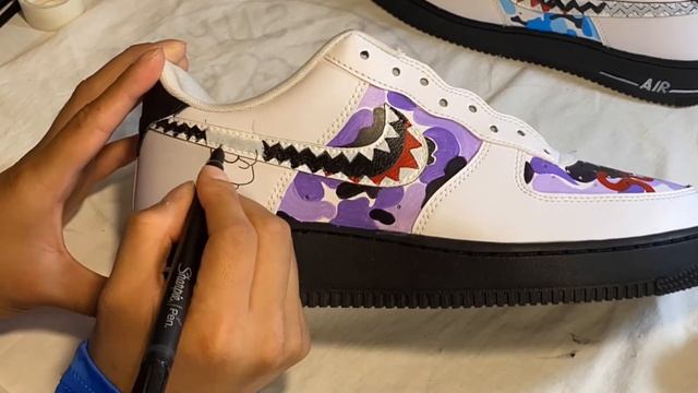 Free styled Custom SUPREME AF1 | Used AF1 | Bart Simpson | Free Hand смотреть онлайн