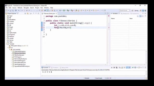 Program to print Fibonacci series in java by JavaTech[ just in #3 mnts] смотреть онлайн