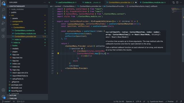 Создаем контекстное меню с использованием хуков | React | TypeScript | React context | React hooks смотреть онлайн