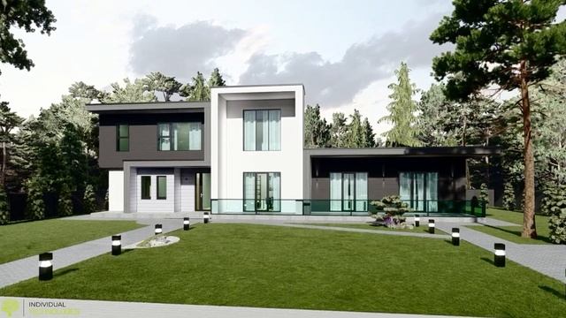 Стильный, современный дом на небольшом участке. смотреть онлайн