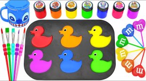 Звуки АСМР для детей. Разноцветные слаймы. Уточки. Мультики звуки.