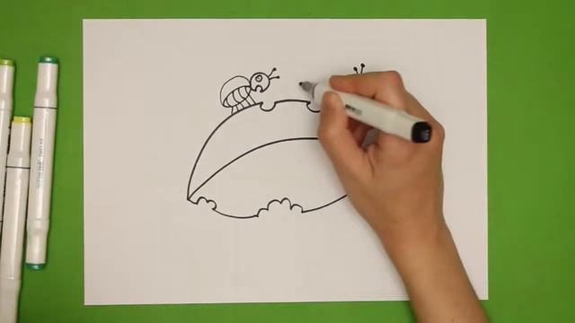 Как нарисовать смешную мультяшную тлю маркерами. Рисование шаг за шагом для детей и начинающих смотреть онлайн