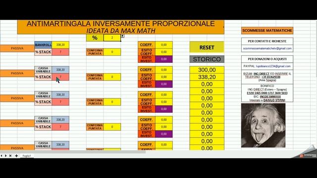 ANTIMARTINGALA INVERSAMENTE PROPORZIONALE BY MAX MATH. VIVI DI BETTING COME UN TRADER. UNICO! смотреть онлайн