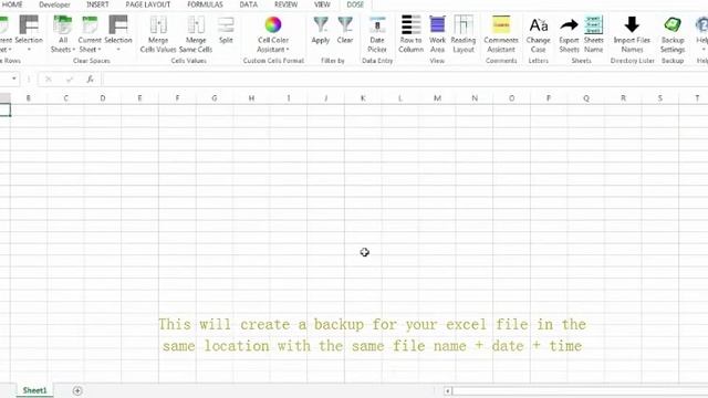 Excel Backup Settings to backup on demand or automatically once excel file opened смотреть онлайн