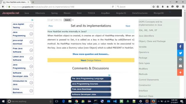 How HashSet works internally in Java?
| javapedia.net смотреть онлайн