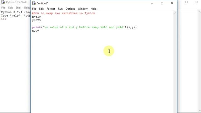 How to swap two variables in Python смотреть онлайн