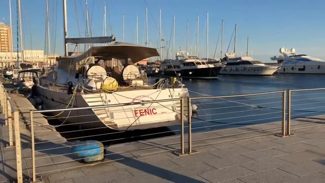 Италия Сардиния день 3. Пляж Киа и порт города Кальяри. смотреть онлайн