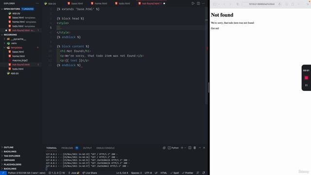 09 - Jinja2 Mastery Level I - 005 How to use CSS style tags with inheritance смотреть онлайн