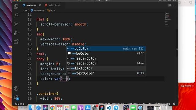 1. Переменные в css. смотреть онлайн