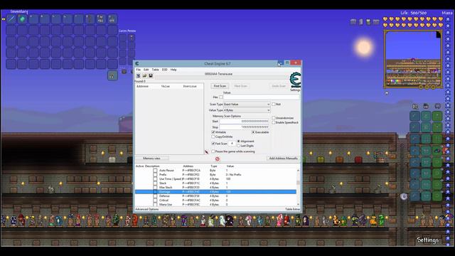 Terraria 1.3.5.3 Cheat Table - Edit Item Values, Characters And More!
