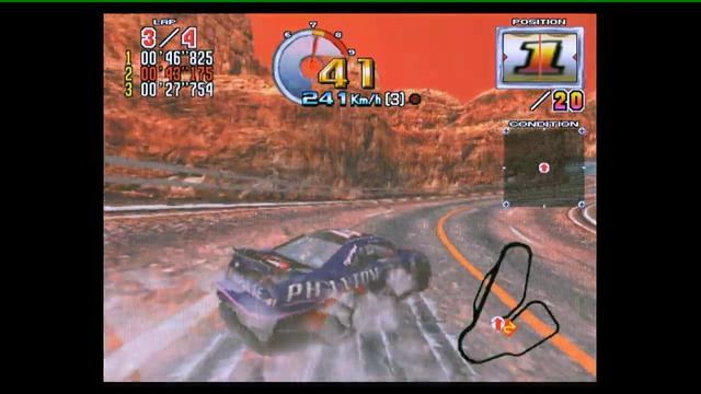 Daytona USA 2 : Power Edition Gameplay ***Advanced Course*** (Real Arcade Hardware)