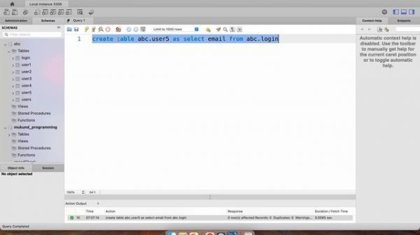 How to delete table from mysql workbench