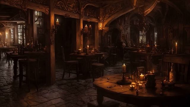 Relaxed Fantasy Tavern | Music & Ambience | Cozy Medieval Inn | 4K смотреть онлайн