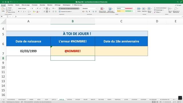 Comment utiliser la fonction DATE sur Excel ? смотреть онлайн