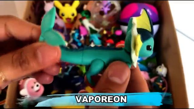 Box Full Of Pokemon Toys Master Ball & Cosmog Pokemon Evolutions Totodile Treecko Bulbasaur EEVEE