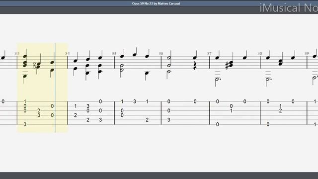 Guitar TAB - Matteo Carcassi : Opus 59 No 23 Moderato in C | Tutorial Sheet Lesson #iMn смотреть онлайн