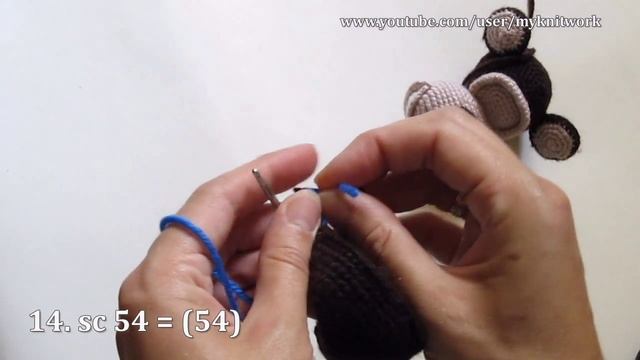 Вязание крючком. Игрушка Обезьяна. Crochet Monkey. Часть 7. смотреть онлайн