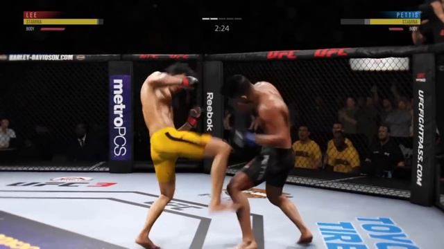 BRUCE LEE VS SERGIO PETTIS | UFC 3 BRUTAL FIGHT | UFC 3 K1 RULES | UFC 3 2020 | EA SPORTS UFC 3 смотреть онлайн