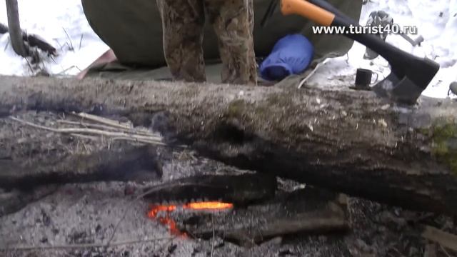 Нодья или зимняя ночевка в лесу без палатки. смотреть онлайн