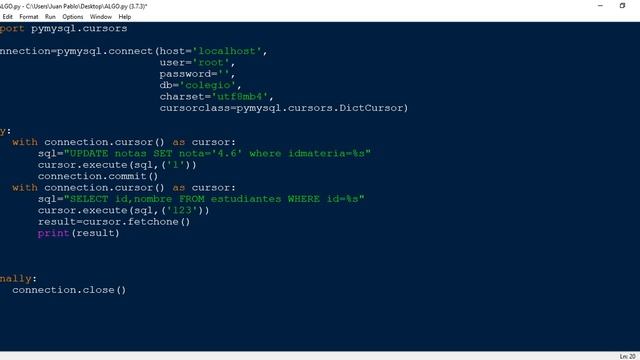 BD MySQL con Python y PYMYSQL(CRUD BD) 2019 смотреть онлайн
