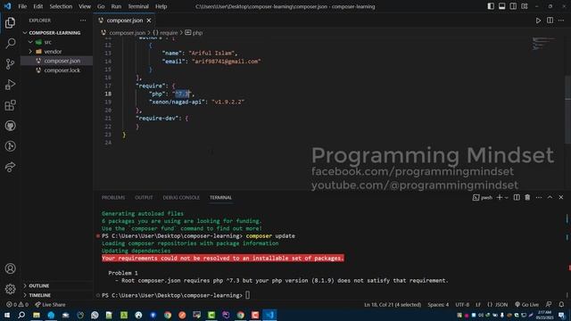 Composer Tutorial PHP A to Z Bangla Dependency Version Requirements 3 смотреть онлайн