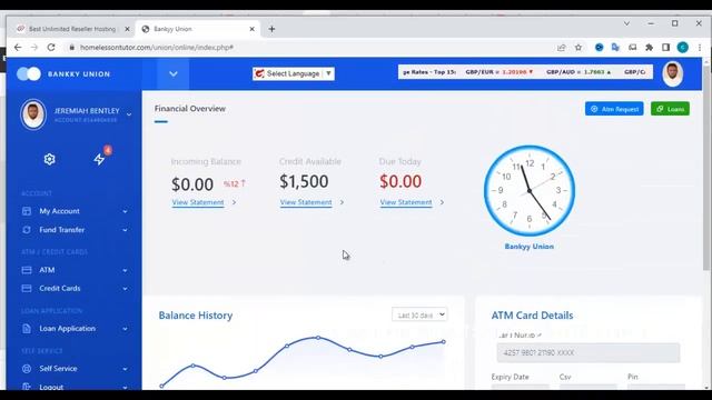 Online Banking Script with Loan Application and 3 Transfer Codes смотреть онлайн