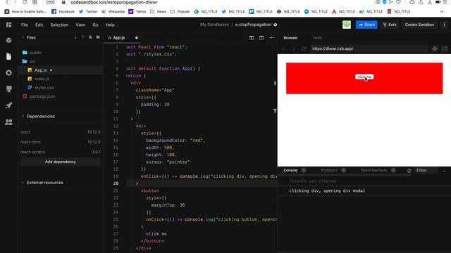 React js : what is stopPropagation смотреть онлайн