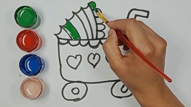 Bolalar aravachasi rasm chizish/Drawing Baby Stroller for children/Рисунок детская коляска смотреть онлайн