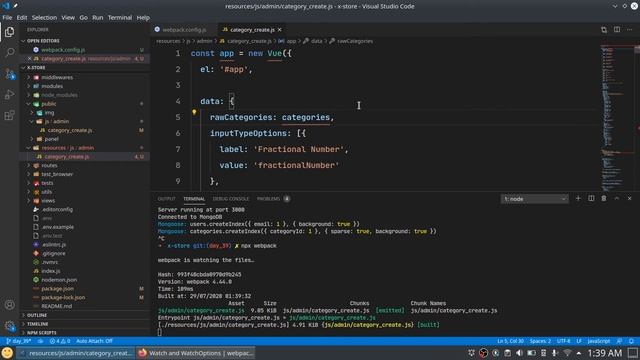 39. Node Ecommerce - Compile JS Using Webpack смотреть онлайн