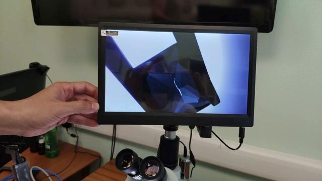 Драгоценный камень на цифровом стерео-микроскопе МСП-2 вар 2 СД в светлом поле при проходящем свете смотреть онлайн