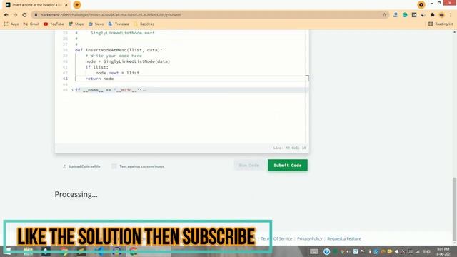 HackerRank Insert a node at the head of a linked list problem solution in Python | Data Structures смотреть онлайн
