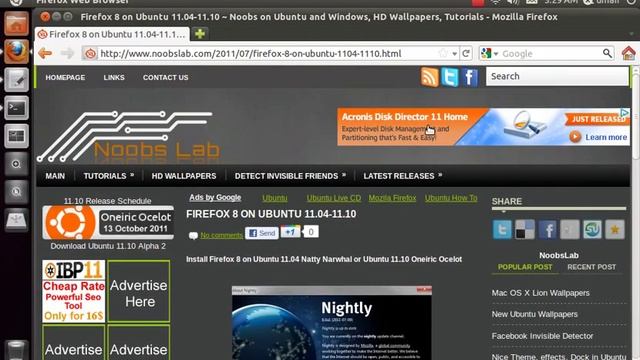 Install Firefox 8 on Ubuntu 11.04/ Ubuntu 11.10/ Linux Mint/ Debian смотреть онлайн