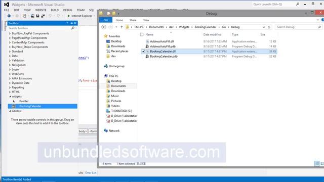 unbundled software installing components into Visual Studio's toolbox смотреть онлайн