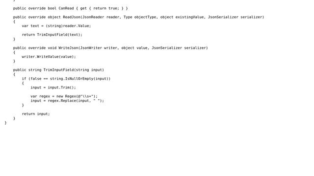 Trim JSON fields, not working for nested JSON смотреть онлайн