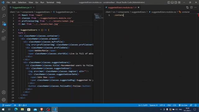 Build Social Media App Front-end/UI Using React.JS смотреть онлайн
