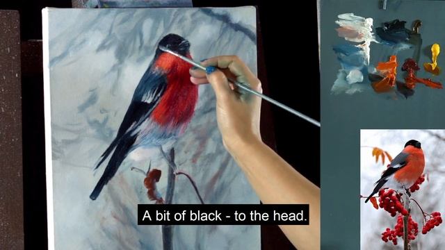 Webinar on Painting by Olga Bazanova - Bullfinch смотреть онлайн