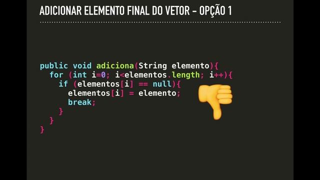 Estrutura de Dados e Algoritmos com Java #03: Vetores e Arrays: Adicionar elemento no final do veto смотреть онлайн