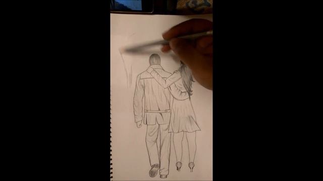 How To Draw A Romantic Couple Holding Hands