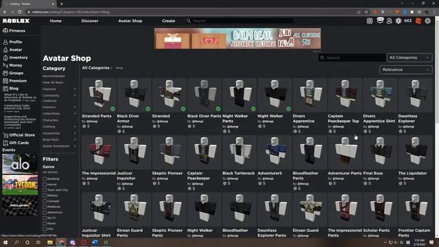How to find Deepwoken armor in the Roblox Catalog/Avatar Shop смотреть онлайн