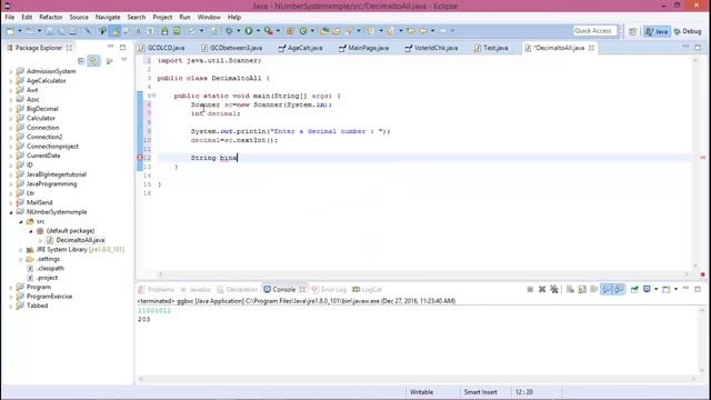 Decimal to Binary octal and Hexadecimal in java programming смотреть онлайн