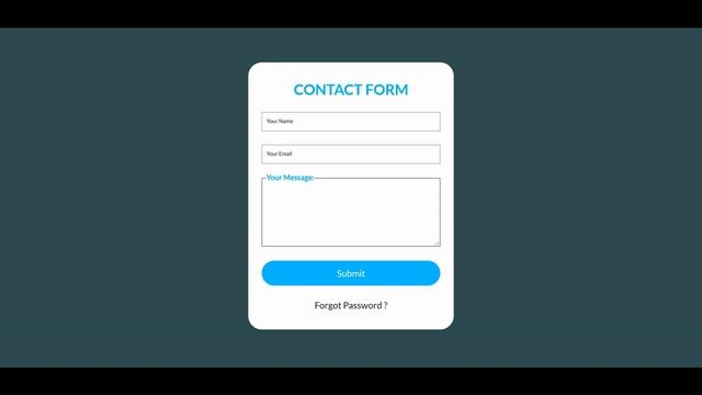 Contact Form Floating Label Animation смотреть онлайн