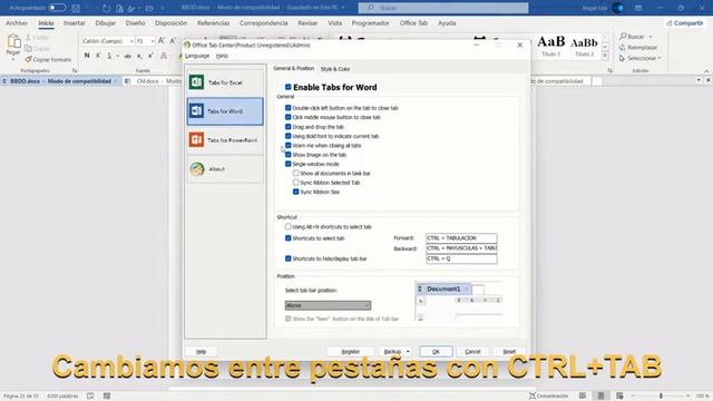 Pestañas en Word, Excel, PowerPoint (Office Tabs) смотреть онлайн