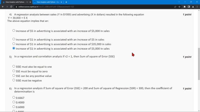 NPTEL Data Analytics with Python Week 6 Quiz Assignment Solutions | Jan 2023 | IIT Roorkee смотреть онлайн